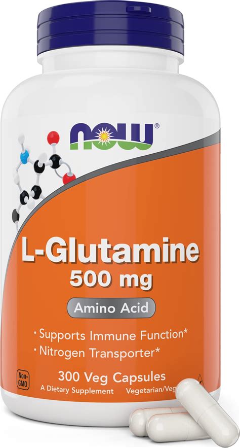 Amazon Now L Glutamine 500mg 300 Veg Capsules Non GMO Supplement