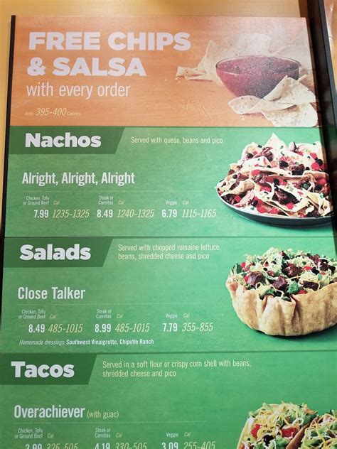 Menu At Moes Southwest Grill Restaurant Garden City