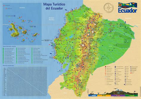 MAPA TURÍSTICO DEL ECUADOR - TURISMO EN EL ECUADOR