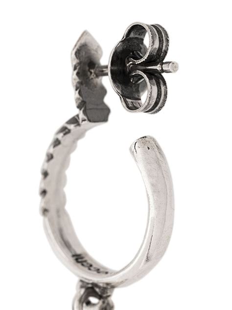 Emanuele Bicocchi Skull Hoop Earring Silver FARFETCH