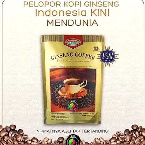 Jual Kopi Ginseng Ginseng Coffee Cni Isi Sachet Gram Terlaris