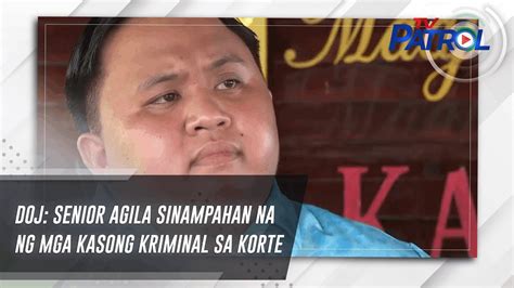 Doj Senior Agila Sinampahan Na Ng Mga Kasong Kriminal Sa Korte Tv