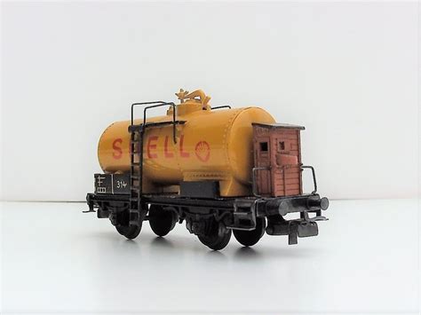 Märklin H0 314 S 3 Modellbahn Güterwagen 1 2 achsiger gelber