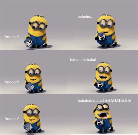 Minion Moooo Hahaha Funny Minion Pictures Minions Funny Minions