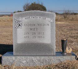 Andrew Weldon Witt 1913 1994 Find A Grave Memorial