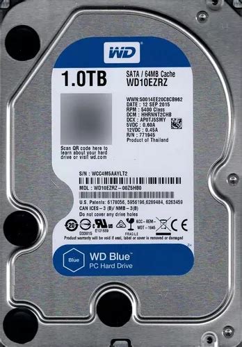 Disco Duro Wd Blue Pc Hard Drive 1 Tb 3 5 Wd10ezrz Color Plateado