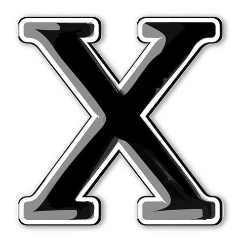 Letter X Isolated On White Background Premium Ai Generated Image