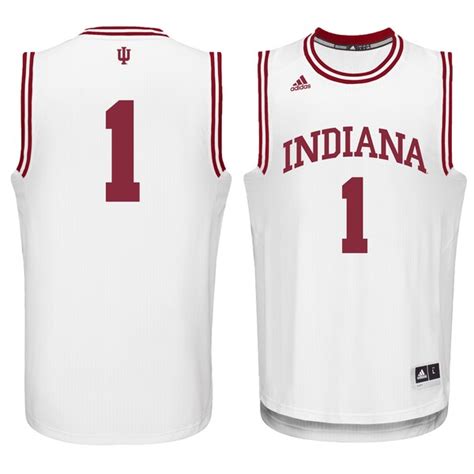 Men's adidas #1 Crimson Indiana Hoosiers Replica Basketball Jersey | Indiana University Store