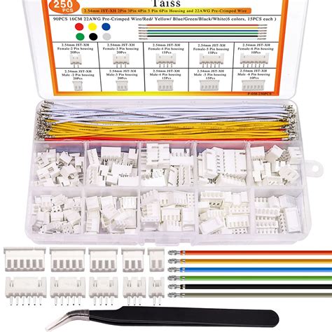 Taiss Pcs Jst Xh Connector Kit Mm Pin Pin Pin Pin Pin