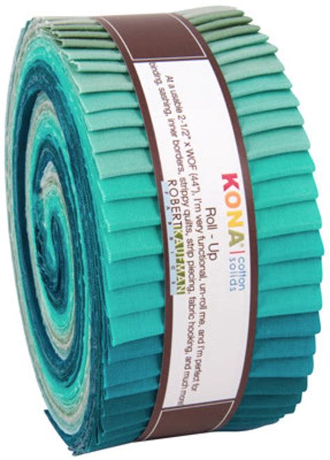 Roll Ups Kona Cotton Solids Midnight Oasis Palette Blues Greens Teals