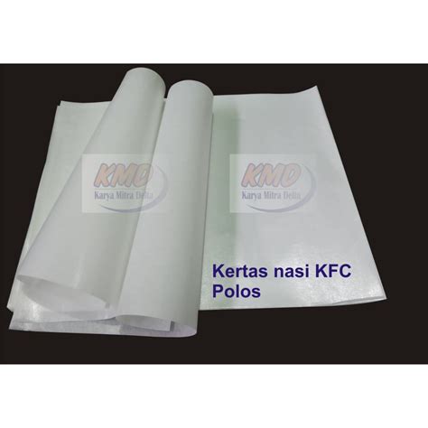 Jual 100 Lembar Kertas Nasi Putih Laminasi Tebal Uk 22 X 26cm