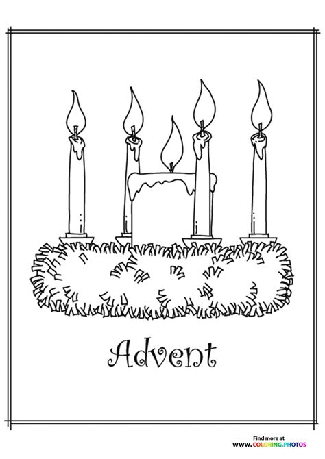 Advent Wreath - Coloring Pages for kids | Free and easy pritables