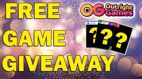 Outright Games Game Giveaway Announcement Youtube