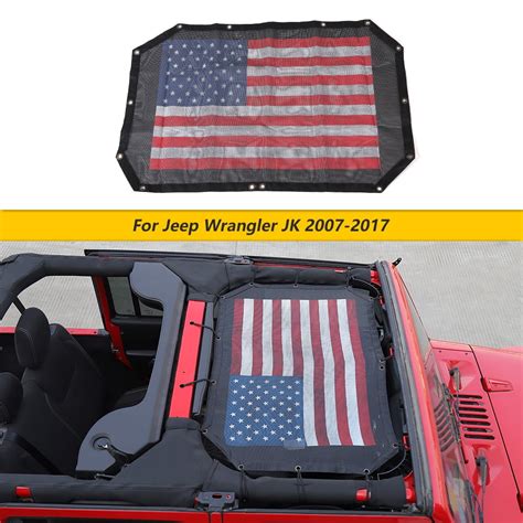 Cherocar Sunshade Windshield Sun Shade Roof Mesh Bikini Top For Jeep