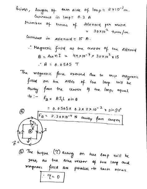 The Magnetic Field Of A Solenoid 43 A Single Turn Square Loop Of Wire