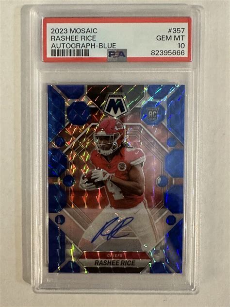 Rashee Rice 2023 Mosaic 357 Rookie Autographs Blue 99 Price Guide