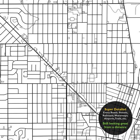 Joliet IL Map Print Illinois USA Map Art Poster City Street | Etsy