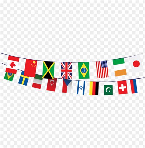 International Flags Banner Png World Flag Bunting Vector Free PNG