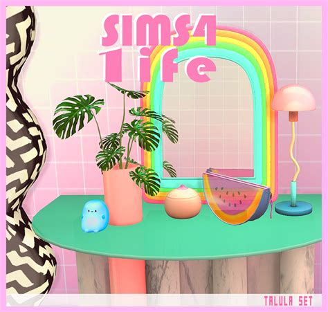 Sims41ife Talula Set Boob Jewelry Box Potato Lamp Water