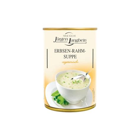 Jürgen Langbein Erbsen Rahm Suppe 400ml Lebensmittel Versand eu L