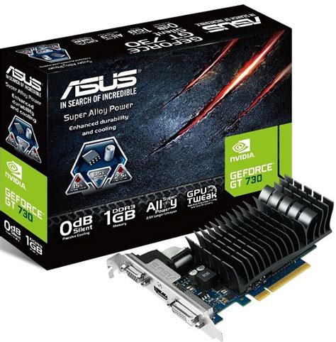 ASUS GeForce GT 730 Silent GT730 SL 1GD3 BRK 1GB DDR3 VGA DVI HDMI