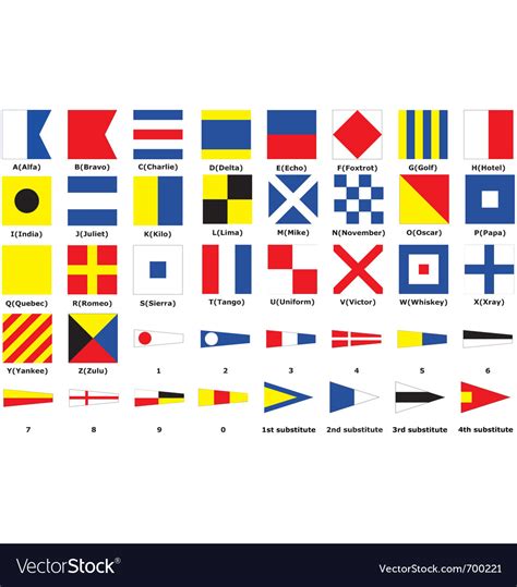 International maritime signal flags Royalty Free Vector