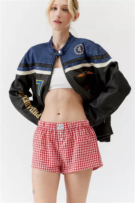 Bdg Gingham Boxer Short Urban Outfitters