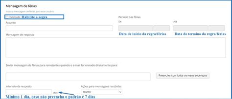 Configurar Mensagem De F Rias Para Contas Do Tipo Skymail Atrav S Do