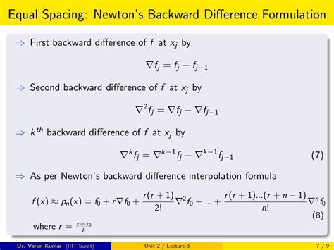 Newton S Forward Backward Difference Interpolation