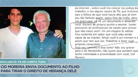 Cid Moreira deserda filho adotivo e diz que foi um engano adotá lo