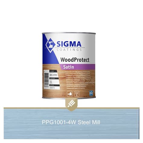 Sigma WoodProtect Satin PPG1001 4W Steel Mill 1L Kopen Verf Behang