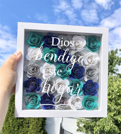 Personalized Shadow Box Custom Shadow Box Paper Flowers Etsy In