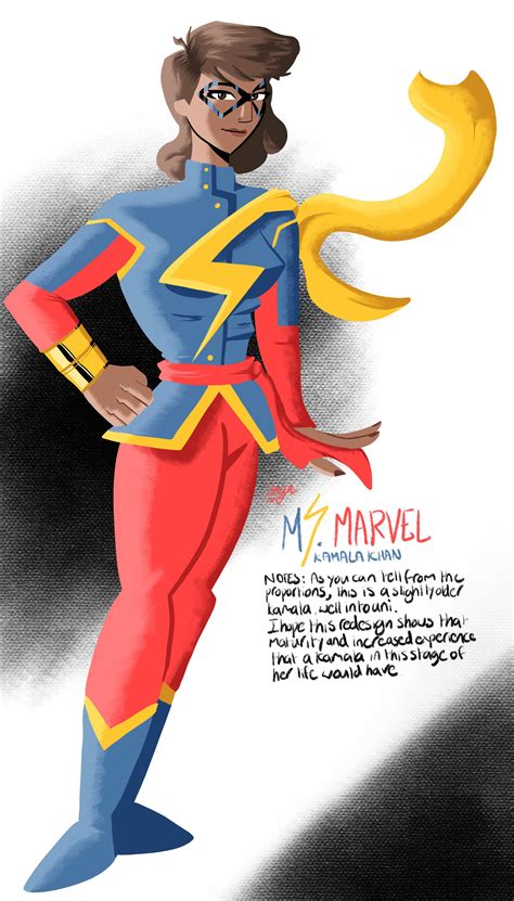 A Ms Marvel Redesign For An Older Kamala By Me Read Notes For Further