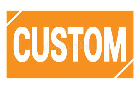 CUSTOM Text Written On Orange Stamp Sign Stock Illustration