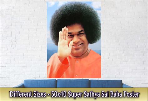 Sathya Sai Baba Poster Vintage Photo Iconic Sathya Sai Baba - Etsy