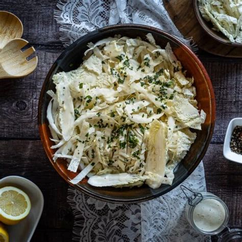 Chinakohl Salat Mit Klassischem Dressing