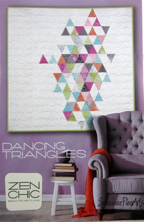 Tanzende Dreiecke Quilt Pattern Zen Chic Brigitte Heitland Moda