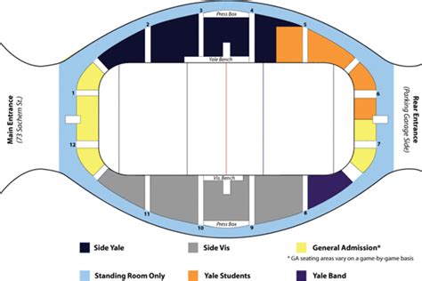 Yale Ingalls Rink Seating Chart A Visual Reference Of Charts Chart