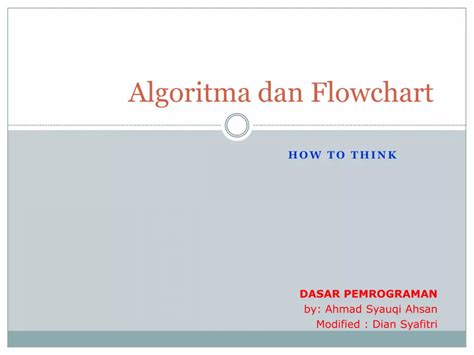 Pdf Algoritma Dan Flowchart Dokumen Tips