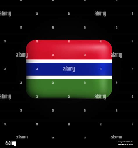 The Gambia Flag 3d Icon National Flag Of The Gambia Vector