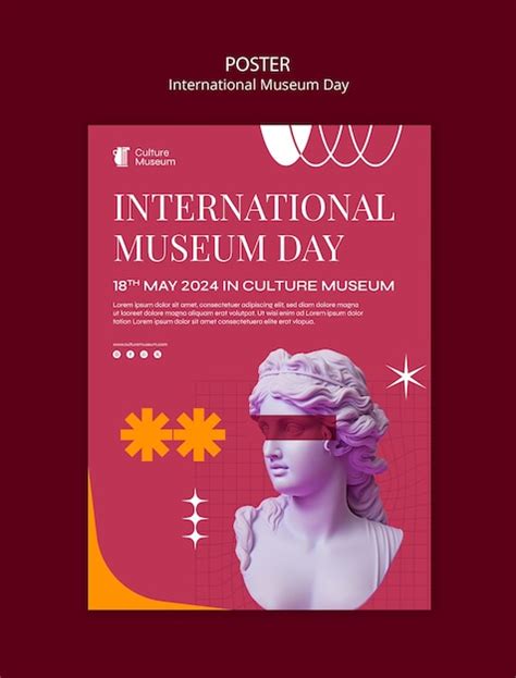 Plantilla De Cartel Del Día Internacional De Los Museos Archivo Psd