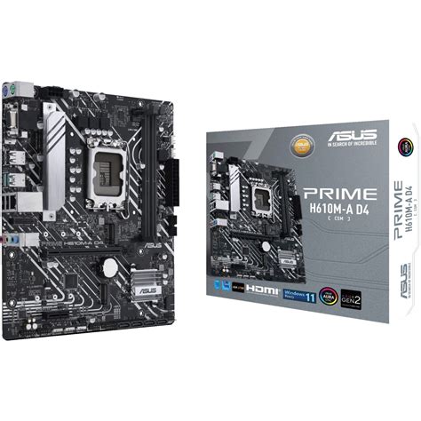 Asustek Prime H610m A D4 - Amazon.com: ASUS Prime H610M-A D4-CSM LGA 1700(Intel 12th Gen) Micro ...