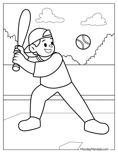 20 Baseball Coloring Pages Free Pdf Printables