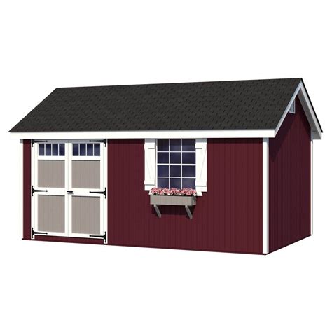 Little Cottage Co Colonial Pinehurst 8 Ft X 12 Ft Outdoor Wood Storage Shed Precut Kit With