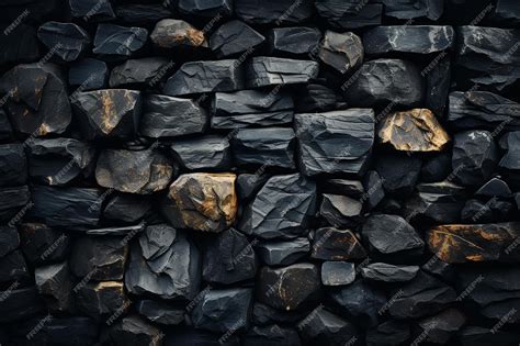 Premium AI Image | BlackStone Wall Texture Background