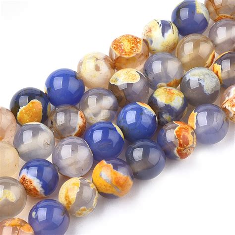 Natural Fire Crackle Agate Beads Strands Beadpark