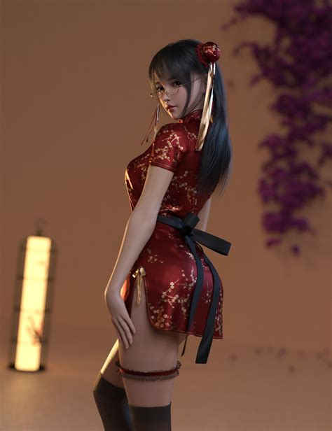 Dforce Mktg Zhonghua Dress Outfit For Genesis And Female Daz D