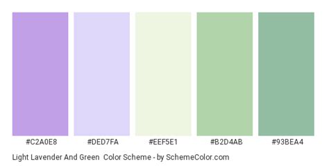 Light Lavender And Green Color Scheme Green