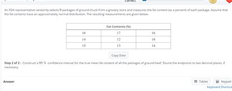 Solved An Fda Representative Randomly Selects Packages Of Chegg