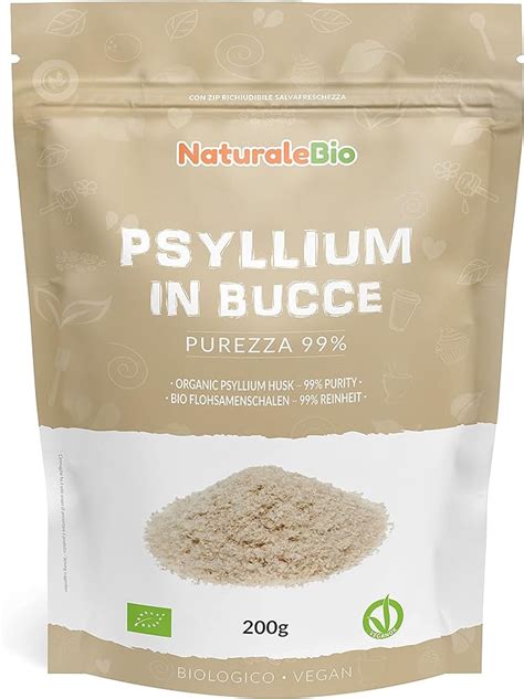 Naturalebio Organic Psyllium Husk 99 Purity 200g Pure And Natural Psyllium Seed